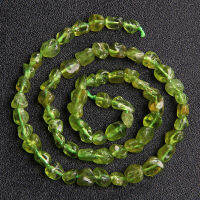 ขายส่งไม่สม่ำเสมอ Freeform สีเขียว Peridot กรวดลูกปัดหิน6-8มม. หลวม Spacer ลูกปัดสำหรับเครื่องประดับทำอุปกรณ์เสริม DIY 15"