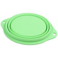 Pet Dog Folding Dish Bowl Travel Portable Water Feeding Feeder Green