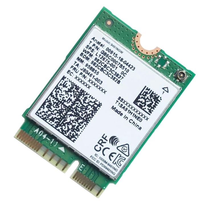 wireless-adapter-green-wifi-card-pcb-wifi-card-for-intel-9461ngw-wifi-card-ac-9461-2-4g-5g-dual-band-802-11ac-m2-key-e-cnvi-bluetooth-5-0
