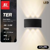 SL LIGHTING | Outer Space โคมไฟติดผนังภายนอก LED 4W &amp; 5.5W 3000K วัสดุ ABS รุ่น TER-06 (2P,3P,4P)