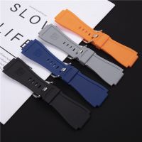 Top Quality 33mm*24mm Silicone Rubber Watchband For Bell &amp; Ross Watch Strap For BR01 BR03 Series Bracelet Belt Pin Buckle Logoby Hs2023