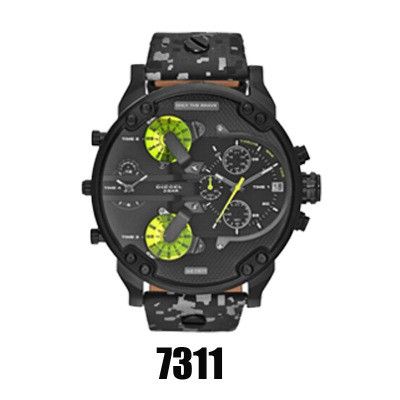 นาฬิกาข้อมือสายหนังสำหรับผู้ชายสไตล์ดีเซล-dz7314