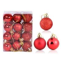 Christmas Ornaments Balls 24pcs Christmas Tree Pendants Shatterproof Christmas Tree Decorations Red Balls with Loop for Holiday Party Home Decor practical