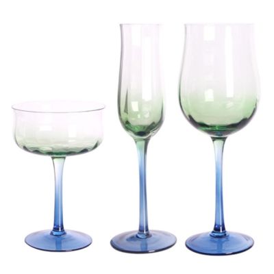Retro Color 150-400ml Prismatic Surface Goblet Artifical Blowing Red Wine Cocktail Champagne Cup Family Festival Glass Drinkware