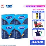 Combo 4 Bao cao su cơ bản Durex Jeans hộp 3 bao - 4 hộp 12 bao FBL