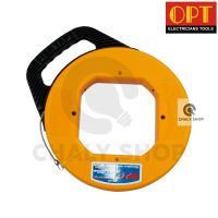 "OPT" BF-60 ฟิชเทปหุ้ม ฟิชเทปพร้อมตลับ (FISH TAPE) ลวดนำสายไฟ ความยาว 60 เมตร