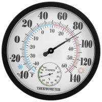 Indoor Outdoor Garden Wall Patio Weather Hygrometer, Large Number 10 in Diameter