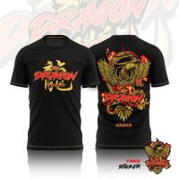 (READY STOCK) BAJU T-SHIRT THE DRAGON V2 | SILK SCREEN EMBOSS MICROFIBER