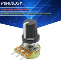 1Pair WH148 B10K B20K B50K B100K 3pin 15mm 1K 2K 5K 10K 20K 50K 100K 250K 500K 1M 1PCS wh148 1PCS AD2 knob Potentiometer knob