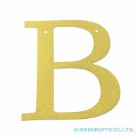 1pcs/lot Personalized Hanging Glitter Gold Paper Letter Number Banners/Garlands Hanging With String Birthday Party Decorations Banners Streamers Confe