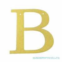 1pcs/lot Personalized Hanging Glitter Gold Paper Letter Number Banners/Garlands Hanging With String Birthday Party Decorations