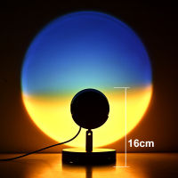 USB Sunset Lamp Sunset Projector Dawn Light Atmosphere Colorful Wall Decoration Lamp for Home Bedroom Bar Background Decor