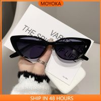 MOYOKA แฟชั่น แว่นกันแดด Shades Aesthetic แว่นตาผู้หญิง ฮิพฮอพ ตาแมว แว่นตา เกาหลี