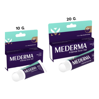 Mederma Intense Gel มีเดอร์ม่า เจลดูแลรอยแผลเป็น รอยดำจากสิว แผลจากอุบัติเหตุ แผลจากการผ่าตัด 10 กรัม./ 20 กรัม.