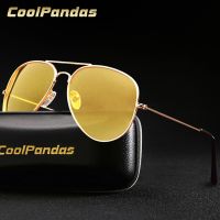 Pilot Aviation Yellow Night Vision Driving Sunglasses Men Women Goggles Glasses UV400 Glasses Driver Eyewear gafas de sol 3025 Cycling Sunglasses