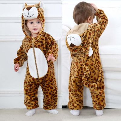 （Good baby store） Toddler Baby Boys Clothes Halloween Costume for Boy Kids Overalls Flannel Warm Jumpsuits Baby Rompers Cosplay Kigurumi Pajamas