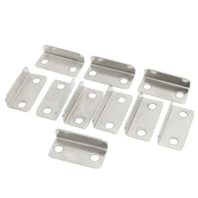 Home Office Silver Tone Metal Right Angle Drawer Lock Strike Plate
