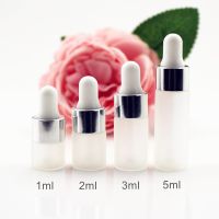 【YF】❄►❧  10pcs/lot Glass Perfume Bottle Vials Frosted Bottles With Pipette Dropper 1ml 2ml 3ml 5ml