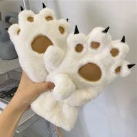 Handschoenen Voor กรงเล็บเด็ก Leuke Kat Paw Pluche Wanten Warme Zachte Pluche ปุย Kat Handschoenen Kat Poot Handschoenen Handschoenen ฤดูหนาว