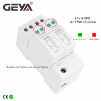 GEYA GSP9 3P N 36มม. SPD 20 ~ 40KA ป้องกันไฟกระชากป้องกันฟ้าผ่าอุปกรณ์ป้องกันแรงดันต่ำ AC275V SPD