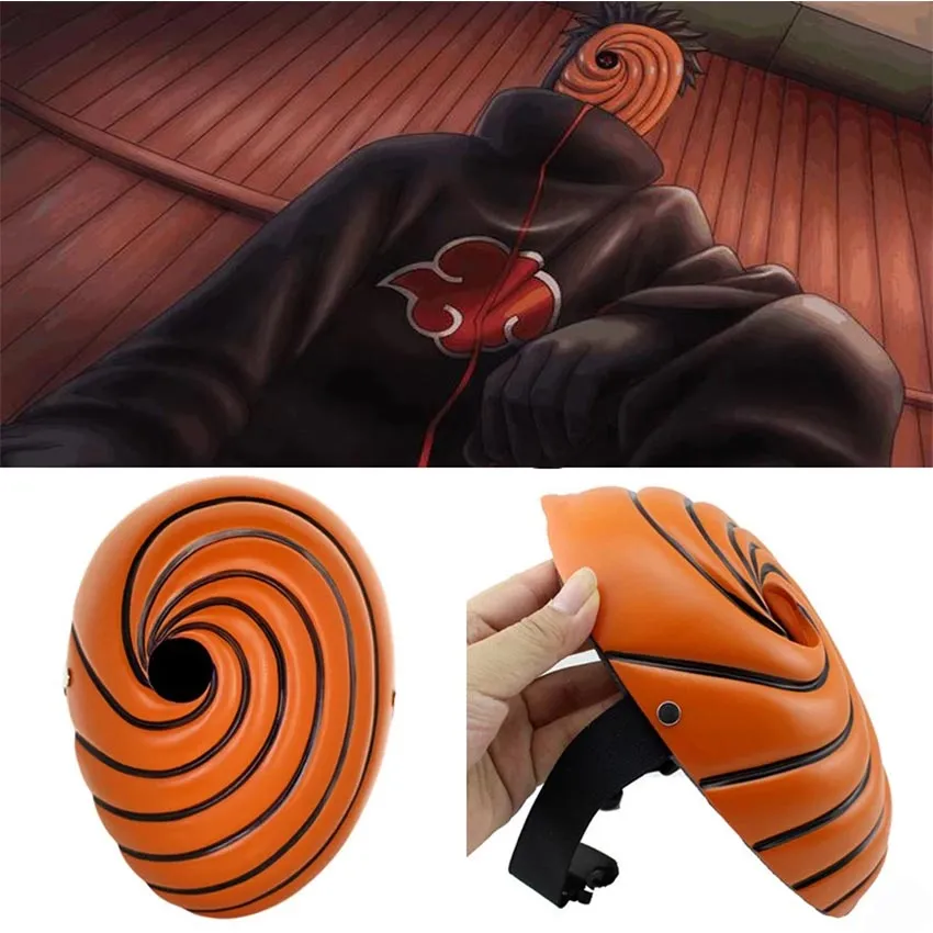 Naruto cosplay acessórios máscara rosto akatsuki obito madara