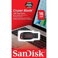 แฟลชไดร์ฟ flash drive แฟลชไดร์ฟ usb SanDisk Flash Drive CRUZER BLADE 16GB Black USB2.0 (SDCZ50 016G B35) Memory แฟลชไดร์ฟ แซนดิส ประกัน Synnex 5ปี