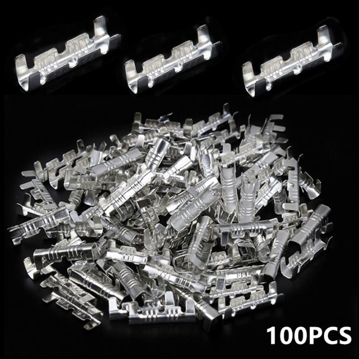 100pcs-silver-electrical-u-shaped-copper-button-quick-wire-connectors-crimp-terminals-0-5-1-5mm2