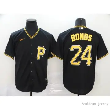 24 BARRY BONDS Pittsburgh Pirates MLB OF Black Throwback Jersey