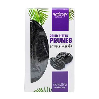 {Natures Delight}  Dried Pitted Prunes  Size 250 g.