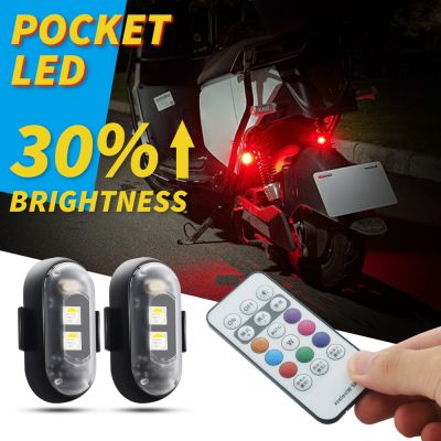 Universal Strobe Warning Light 8 Color 4 Mode USB Rechargeable for Aircraft Drone Motorcycle LED Anti-collision Mini Signal Lamp