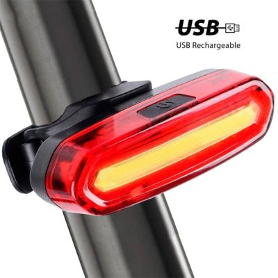 WHEEL UP ไฟท้ายจักรยาน LED COB ชาร์จ USB หมุนได้ 360 องศา (ไฟสีแดง)