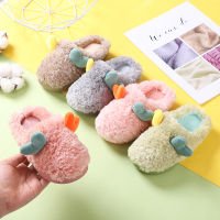 Cotton Slippers for Children Autumn and Winter Girls Plush Warm Baby Boys Home Shoes Thick Bottom Non-slip Casual Kids Slippers