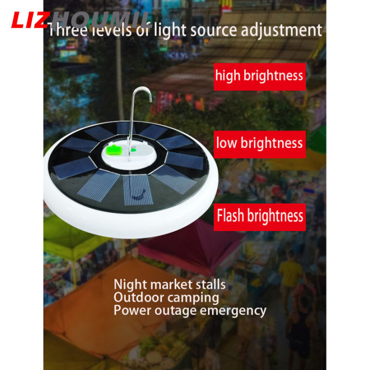 lizhoumil-โคมไฟตั้งแคมป์พลังงานแสงอาทิตย์72-w-แบบพกพา300w-พร้อมไฟฉุกเฉินรีโมทคอนโทรลชาร์จใหม่ได้ไฟ-led-สำหรับตั้งแคมป์กลางแจ้ง