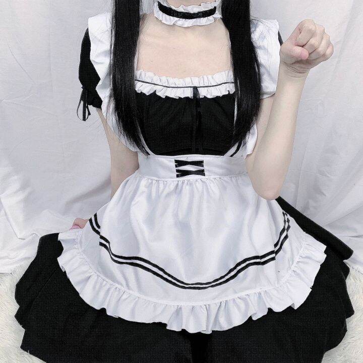 2023-แม่บ้านสาวโทนสีอ่อนใหม่-lolita-ชุดเดรสสีดำ-สาวโทนสีอ่อน-cosplay-ชุดแม่บ้าน