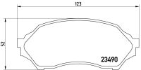 ผ้าดิสเบรคหน้า FORD LASER TIERRA 1.6 1999-2002 MAZDA PROTEGE โปรทิเจ 1.6 1998-2001 NTN