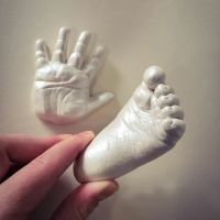 Baby Keepsake Hand Foot Casting Set Plaster Statue Molding Kit for DIY Art Craft Baby Shower Present Toddler Boys Girls