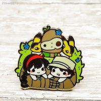 Castle In The Sky Hard Enamel Pin Cute Kawaii Sheeta and Robot Metal Brooch Accessories Cartoon Anime Fans Badge Jewelry Gift