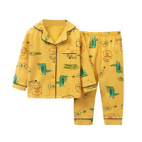 TUONXYE New Summer Boys Long sleeves Pajamas Girls Set Transportation Pyjama Cotton Kids Pijama Children Sleepwear