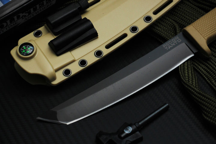 มีดพก-suvival-cold-steel-recon-tanto-no-309-มีดพกซามูไรหัวตัด-พร้อมปลอก-kydex-แข็งพร้อมอุปกรณ์เอาตัวรอด-oem-aaa