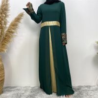 Ramadhan Baju Raya ชุดเดรสแม็กซี่ผ้าชีฟองขนาดพิเศษมุสลิม Jubah Abaya มุสลิมกระโปรงยาวเสื้อคลุมผู้หญิงใส่ชุดเดรส