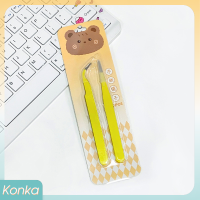 ✨ Konka 2pcs ใหม่ลูกอมสีตรงแหนบโค้งเครื่องมือสำหรับวารสาร DIY scrapbooking กระดาษเทปสติ๊กเกอร์ Multi-Function TOOL แหนบ