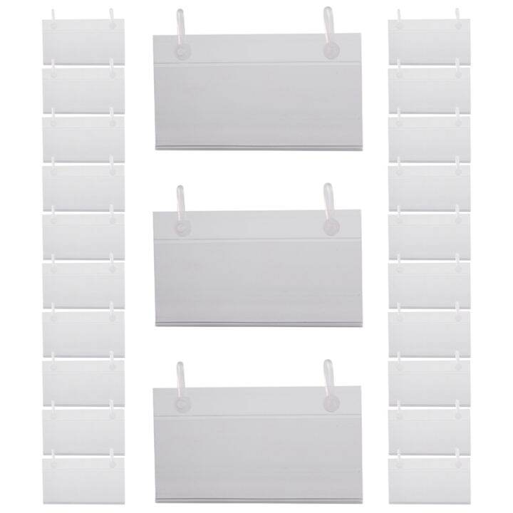 80Pcs Plastic Basket Label Holders Price Tag Ticket Hanger Clips with