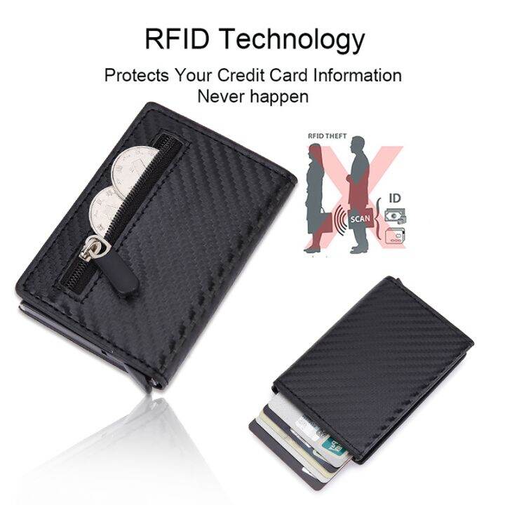 layor-wallet-dienqi-rfid-คาร์บอนไฟเบอร์ผู้ชายกระเป๋าสตางค์หนังผู้ถือบัตรบางกระเป๋าสตางค์กระเป๋าเงินเหรียญขนาดเล็กชายยี่ห้อมินิเมจิก-walet-2021