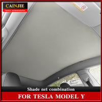 For Tesla Model Y  Accessories Shade Net Roof Skylight Shades Protector Sunshade Car Sun Visor Sun Shade 2017- New