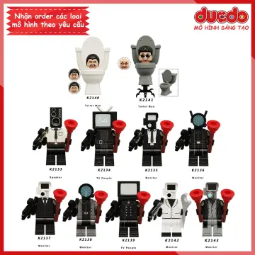 Skibidi Toilet Man Custom Minifigs fit Lego K2140