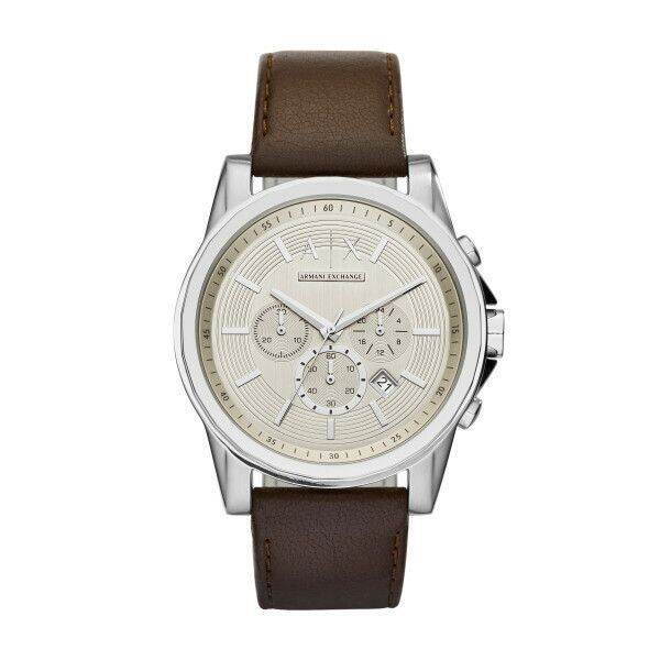 Armani Exchange AX2506 Chronograph Brown Leather Watch | Lazada