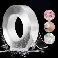 ﺴ✽ Reusable Nano Tape Double Sided Tape Transparent Traceless Waterproof Gel Double Sided Adhesive Tape 1/2/3/5M