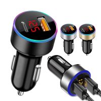 【hot】▫✿  USB Car Charger for Digital Display Voltmeter Fast Charging Phones IPhone 12