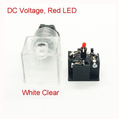 DIN43650A วาล์วน้ำไฮดรอลิก20ชิ้น/ล็อตพร้อมสกรูและปะเก็นขั้วต่อขดลวดแรงดันไฟฟ้ากระแสตรงพร้อมไฟ LED สีแดงส่งฟรี