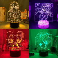 Kakegurui Jabami Yumeko 3d โคมไฟ Led สำหรับห้องนอน Mange ไฟกลางคืนอะนิเมะรูปการกระทำประดับห้องของขวัญสำหรับแฟน Luces